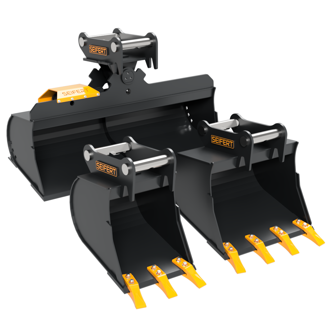 Löffelpaket MS03 Symlock 2–3 t – hydraulisch